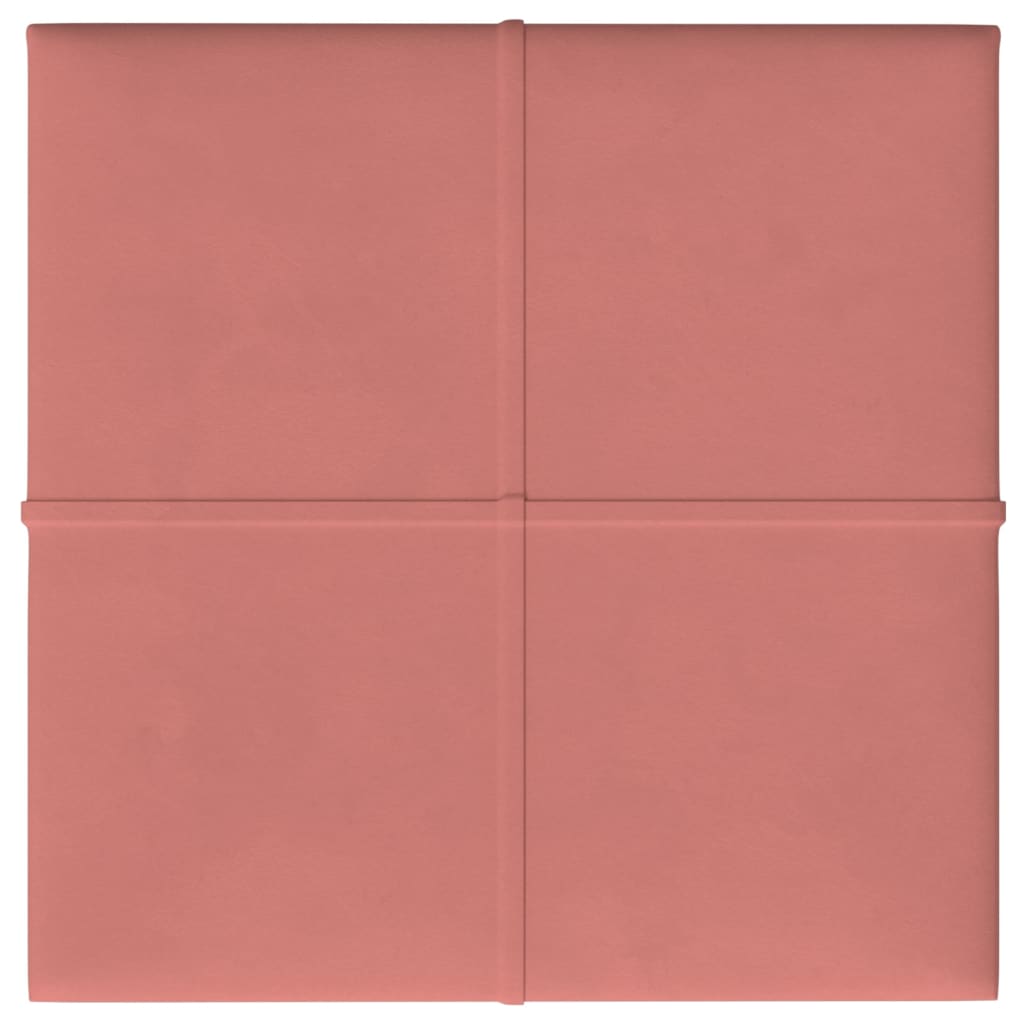 VidaXL Wandpanelen 12 st 1,08 m² 30x30 cm fluweel roze