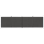Vidaxl wandpanelen 12 st 1,08 m² 60x15 cm stof donkergrijs