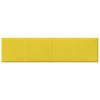 VidaXL Wandpanelen 12 st 1,08 m² 60x15 cm stof lichtgeel