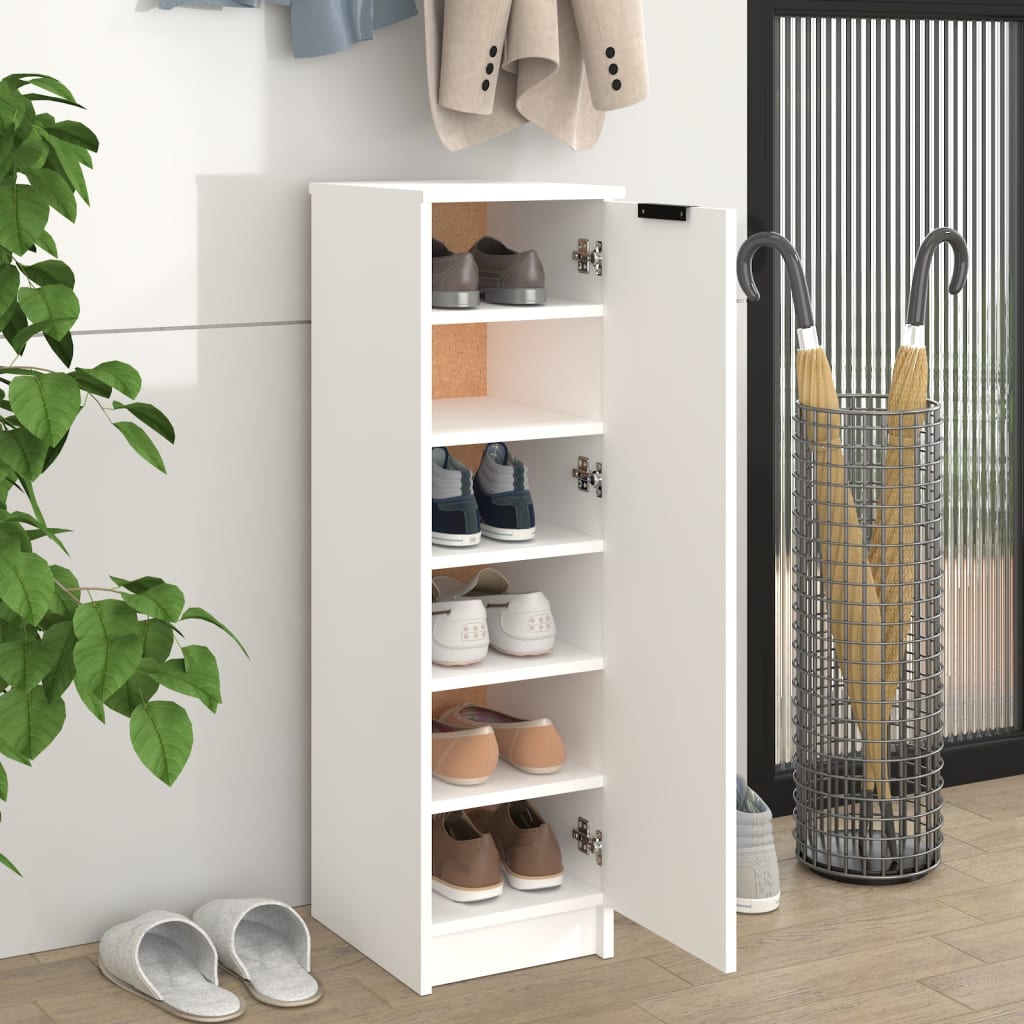 Vidaxl schoenenkast 30x35x100 cm bewerkt hout wit