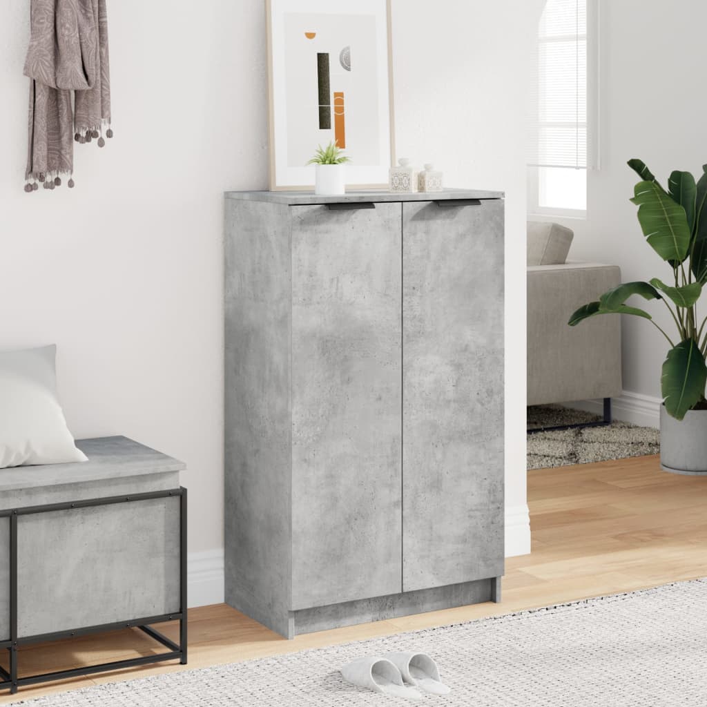 VidaXL Schoenenkast 59x35x100 cm bewerkt hout betongrijs