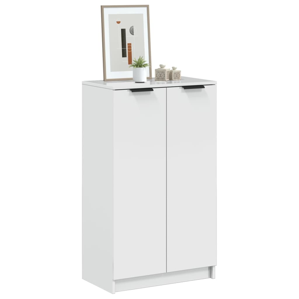 VidaXL Schoenenkast 59x35x100 cm bewerkt hout hoogglans wit