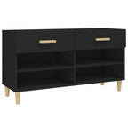 Vidaxl schoenenkast 102x35x55 cm bewerkt hout zwart
