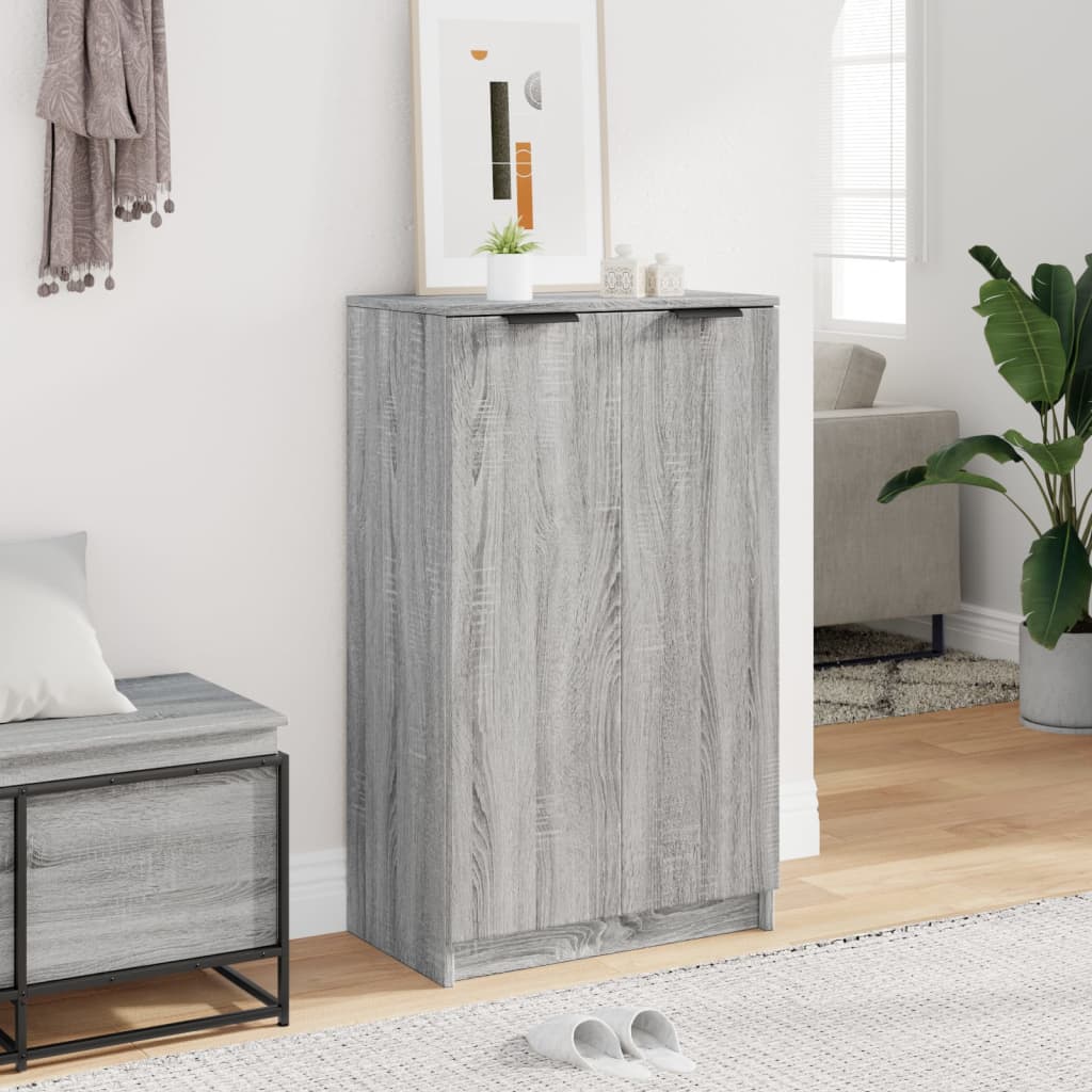 VidaXL Schoenenkast 59x35x100 cm bewerkt hout grijs sonoma eikenkleur