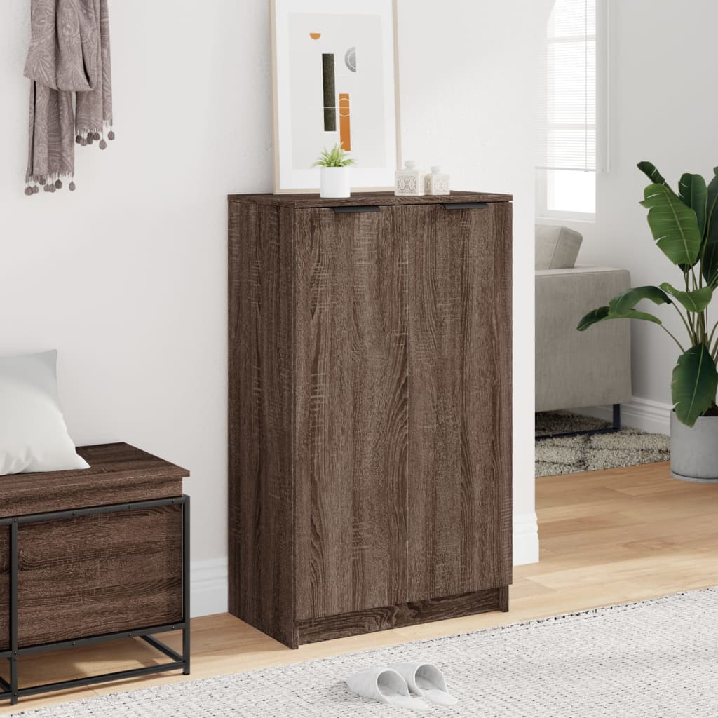 VidaXL Schoenenkast 59x35x100 cm bewerkt hout bruin eikenkleur