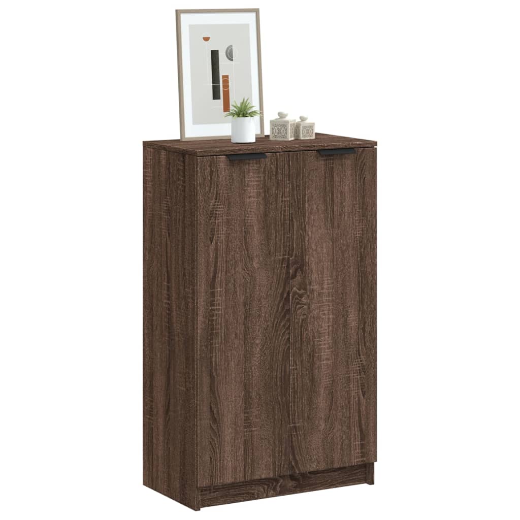 VidaXL Schoenenkast 59x35x100 cm bewerkt hout bruin eikenkleur