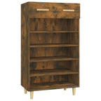 Vidaxl schoenenkast 60x35x105 cm bewerkt hout gerookt eikenkleurig