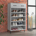 Vidaxl schoenenkast 60x35x105 cm bewerkt hout grijs sonoma eikenkleur
