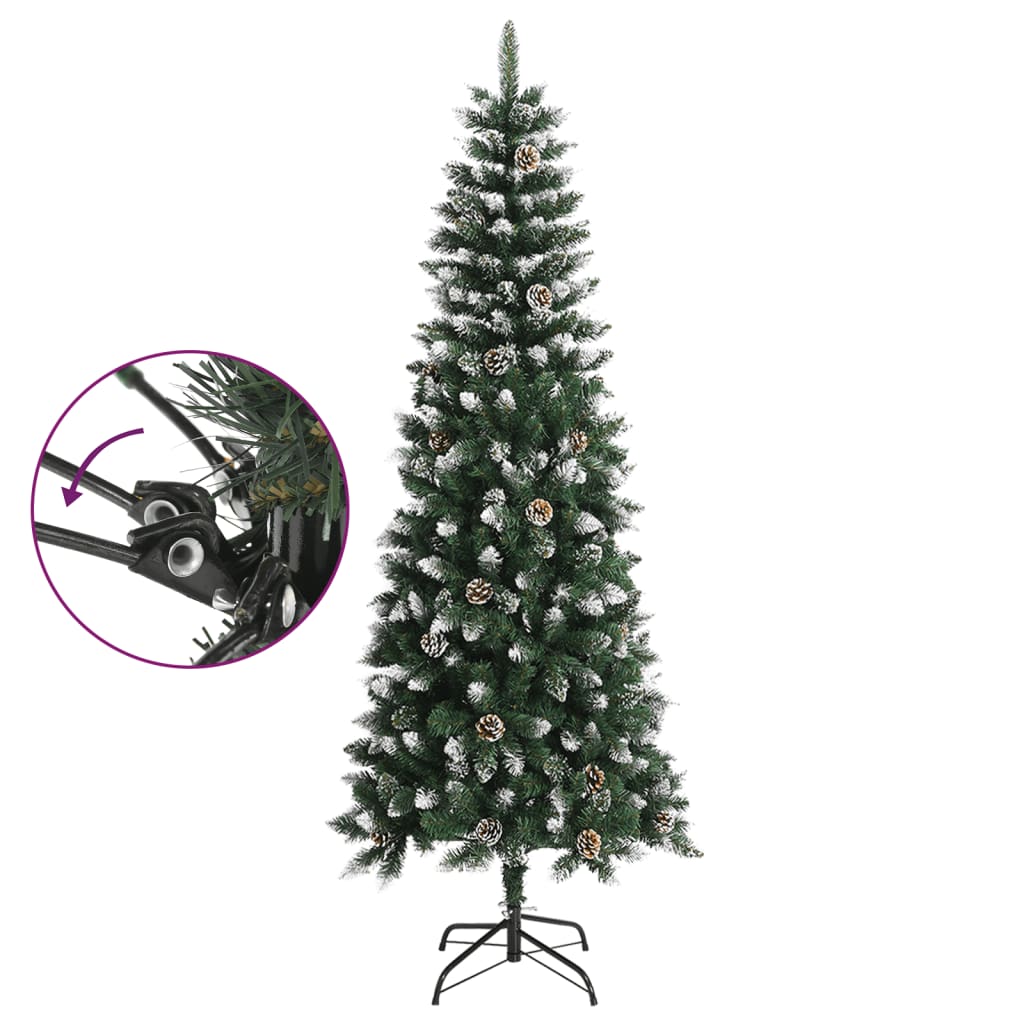 Vidaxl kunstkerstboom met standaard 240 cm pvc groen