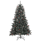 VidaXL Kunstkerstboom met standaard 120 cm PVC groen