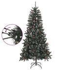 Vidaxl kunstkerstboom met standaard 210 cm pvc groen
