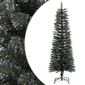Vidaxl kunstkerstboom met standaard smal 120 cm pvc groen