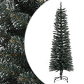 Vidaxl kunstkerstboom met standaard smal 150 cm pvc groen