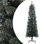 Vidaxl kunstkerstboom met standaard smal 150 cm pvc groen