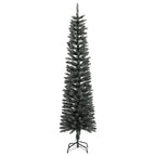 Vidaxl kunstkerstboom met standaard smal 210 cm pvc groen