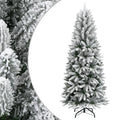 Vidaxl kunstkerstboom met sneeuw 150 cm pvc en pe