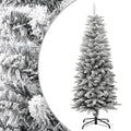 VidaXL Kunstkerstboom met sneeuw smal 120 cm PVC en PE
