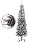 VidaXL Kunstkerstboom met sneeuw smal 180 cm PVC en PE