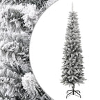 VidaXL Kunstkerstboom met sneeuw smal 240 cm PVC en PE