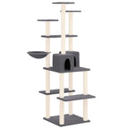 Vidaxl kattenmeubel met sisal krabpalen 167 cm donkergrijs