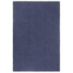 VidaXL Vloerkleed rechthoekig 80x160 cm katoen marineblauw