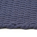 VidaXL Vloerkleed rechthoekig 80x160 cm katoen marineblauw