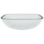 Vidaxl wasbak 42x42x14 cm glas transparant
