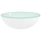 Vidaxl wasbak 35x12 cm gehard glas wit