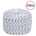 Vidaxl boot touw 8 mm 250 m polypropyleen wit