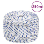 Vidaxl boot touw 8 mm 250 m polypropyleen wit