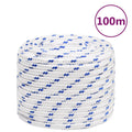 Vidaxl boot touw 16 mm 100 m polypropyleen wit