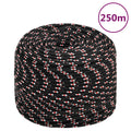 Vidaxl boot touw 8 mm 250 m polypropyleen zwart