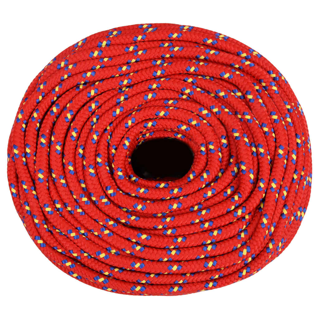 Vidaxl boottouw 8 mm 25 m polypropyleen rood