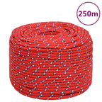 Vidaxl boottouw 8 mm 250 m polypropyleen rood