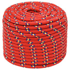 Vidaxl boottouw 12 mm 25 m polypropyleen rood