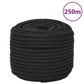Vidaxl boottouw 12 mm 250 m polypropeen zwart