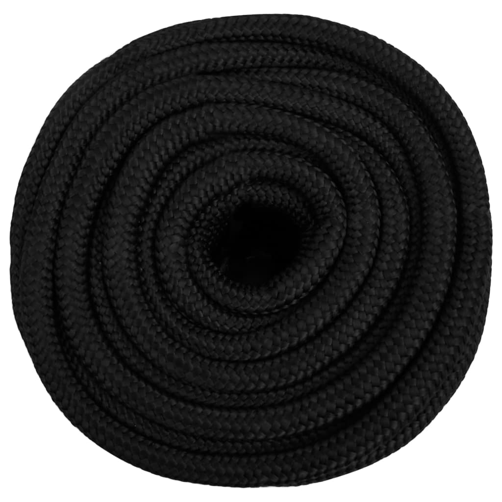 Vidaxl boottouw 16 mm 25 m polypropeen zwart