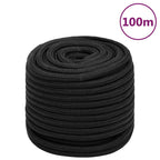 Vidaxl boottouw 18 mm 100 m polypropeen zwart