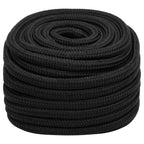 Vidaxl boottouw 20 mm 50 m polypropeen zwart