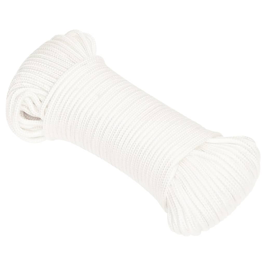 Vidaxl boottouw 3 mm 100 m polypropyleen volwit