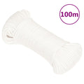 Vidaxl boottouw 5 mm 100 m polypropyleen volwit