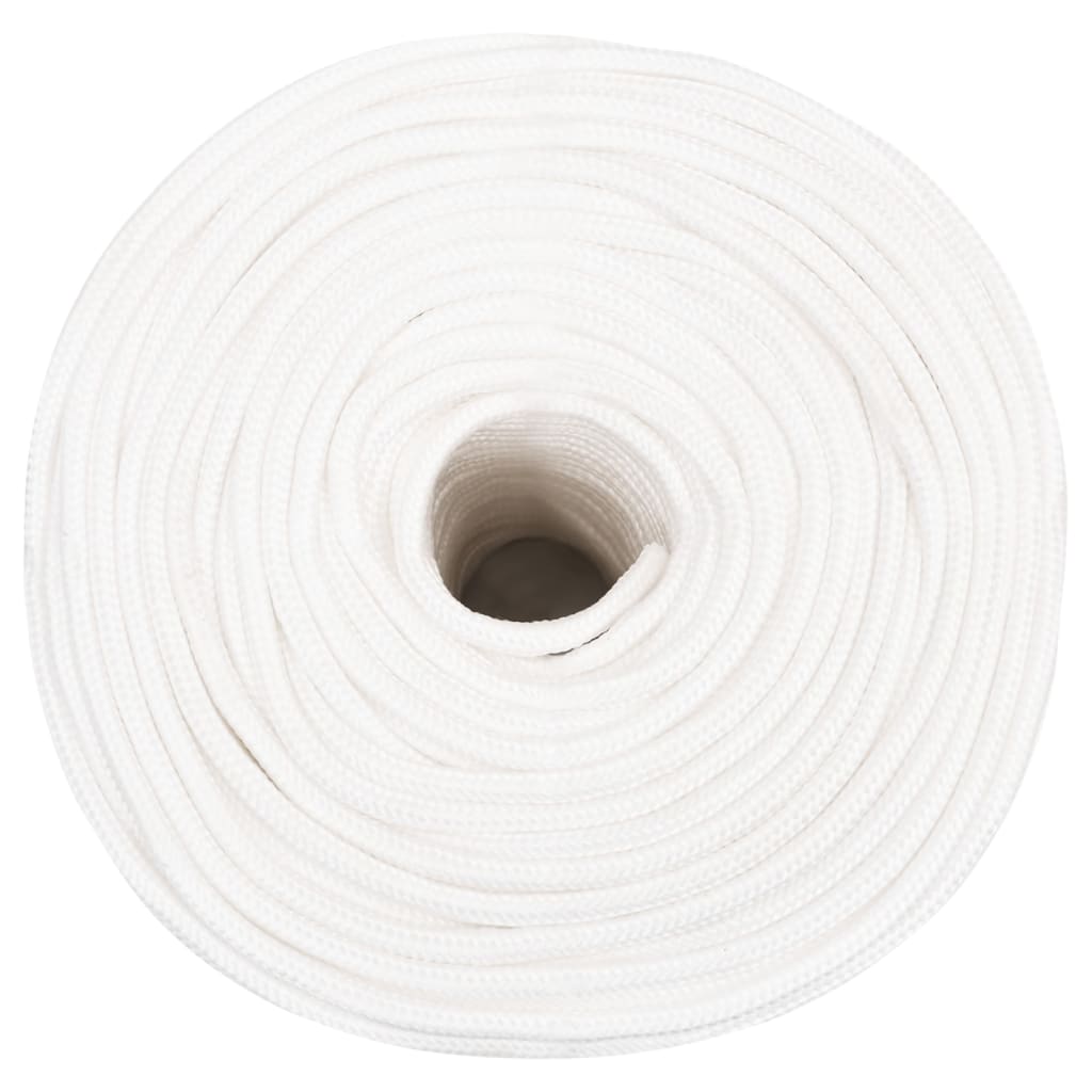 Vidaxl boottouw 6 mm 100 m polypropyleen volwit