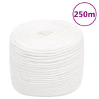 Vidaxl boottouw 8 mm 250 m polypropyleen volwit