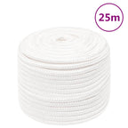 Vidaxl boottouw 12 mm 25 m polypropyleen volwit