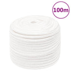 Vidaxl boottouw 14 mm 100 m polypropyleen volwit