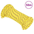 Vidaxl boottouw 5 mm 50 m polypropyleen geel