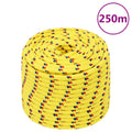 Vidaxl boottouw 12 mm 250 m polypropyleen geel