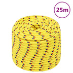 Vidaxl boottouw 14 mm 25 m polypropyleen geel