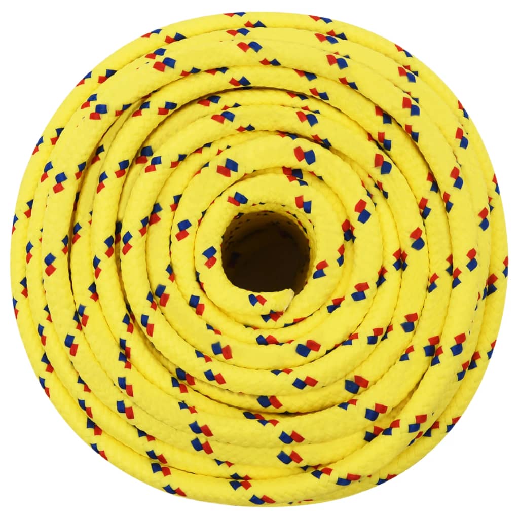 Vidaxl boottouw 14 mm 25 m polypropyleen geel