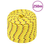 Vidaxl boottouw 14 mm 250 m polypropyleen geel